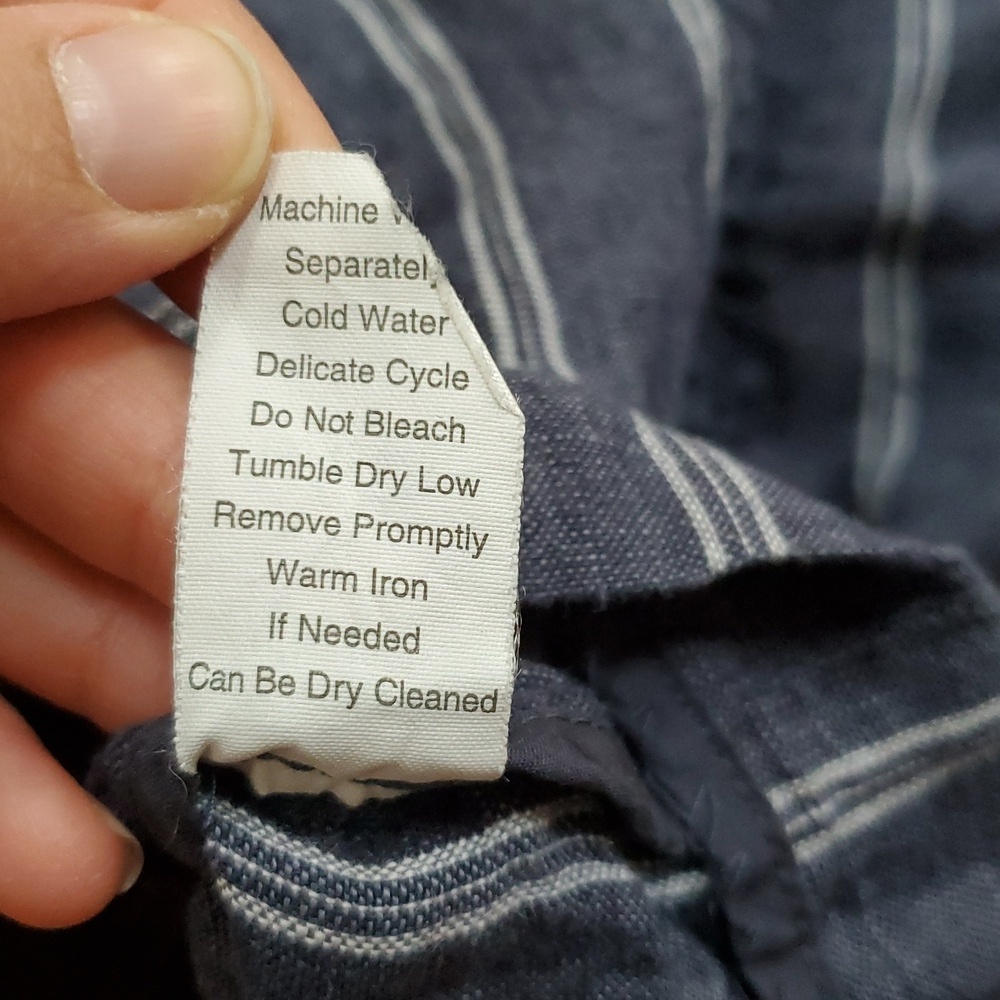 CAbi Linen Women's Striped Gray Jacket - Picture 7 of 7